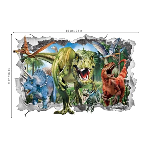 Vinilo Decorativo 3D Dinosaurio para Pared de 2 Planchas miniatura 4