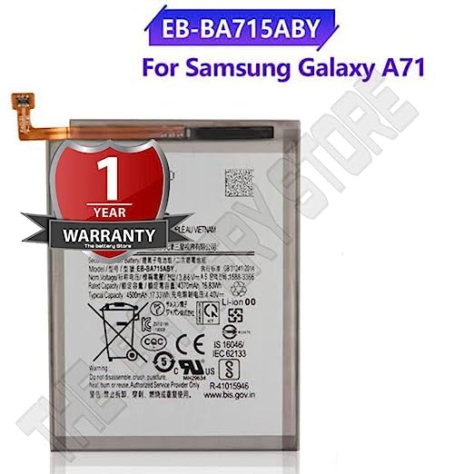 Image of Original EB-BA715ABY Mobile Battery Compatible for Samsung A71 / SM-A7160 Battery with 1 Year Warranty (A71-1 Year Warranty)