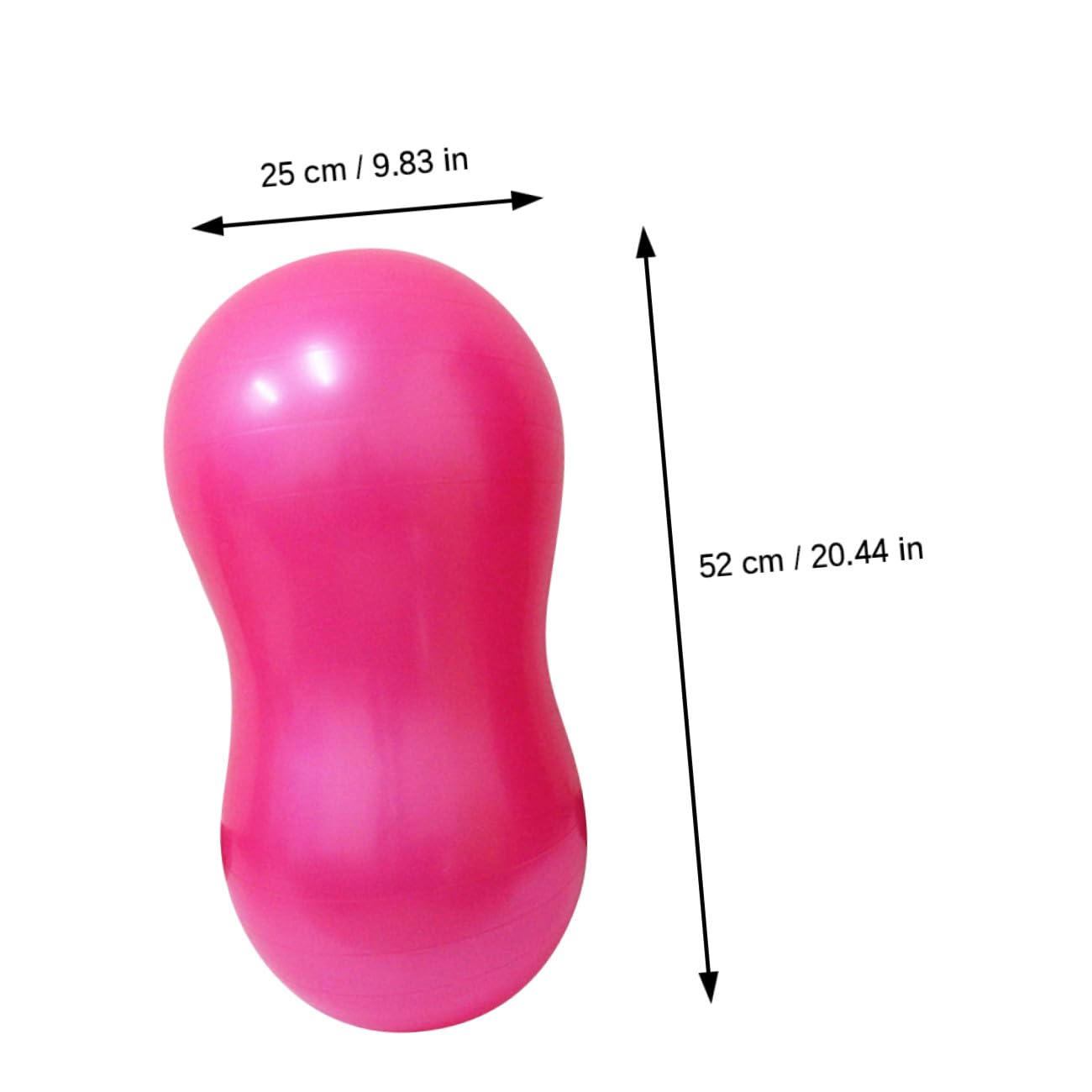 Yardwe Pilates Yogaball Verdickt aus PVC Platzfester Gymnastikball in Erdnussform zur Verbesserung der Gleichgewichtsstabilität und Flexiblen Heimtrainings