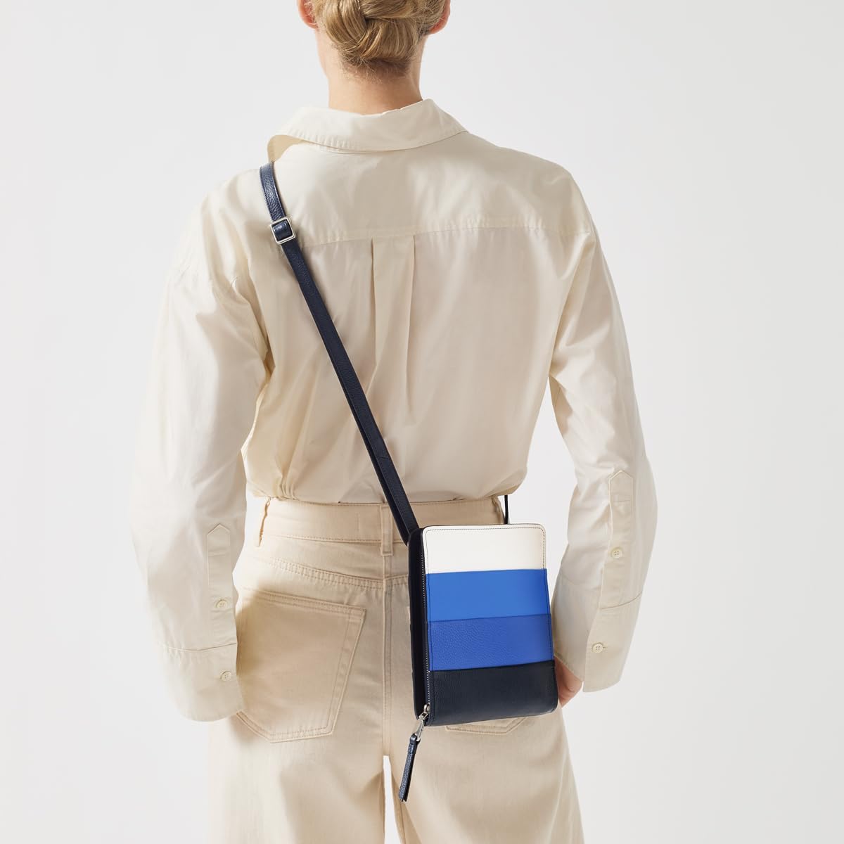 RADLEY SUMMER STREET - STRIPE MINI ZIP AROUND CROSSBODY, Ink