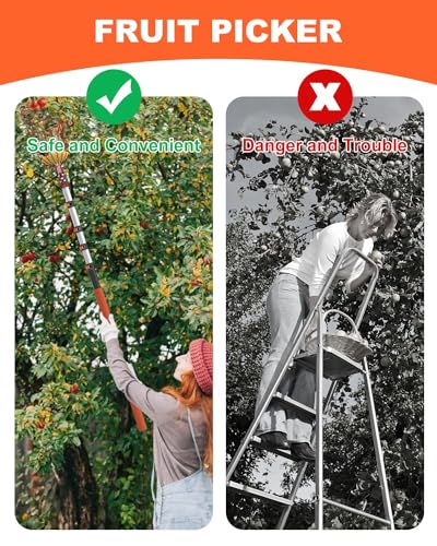 Recolector de Frutas Telescópico Buyplus 26ft con Cesta miniatura 2
