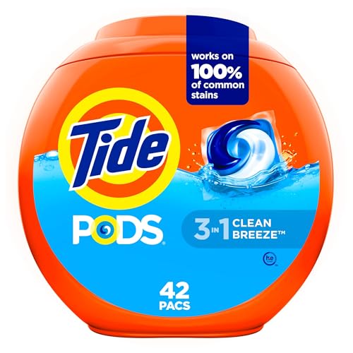 Capsules Tide PODS détergent lessive 42 unités - Brise fraîche