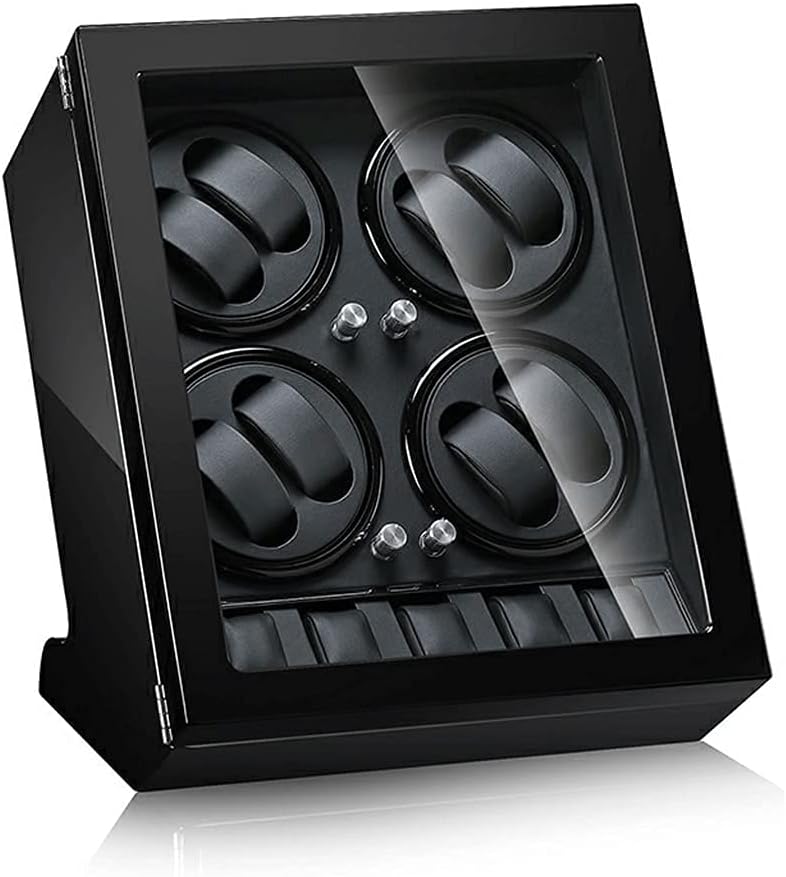 Watch Winders Automatic Watch Winder Box Ultra-Quiet Japan Motor with 5 Modes Control for Self-Winding Watch 8+5，B