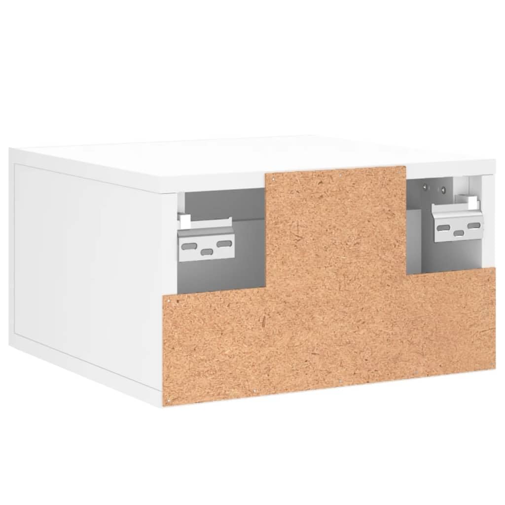 Mesita de noche dormitorio madera 35 x 35 x 20 cm blanco armario de noche colgante amplio espacio de almacenamiento estudio armario lateral función de presentación muebles para sala de estar