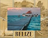 Saddle Mountain Souvenir Belize Laser Engraved Wood Picture Frame Landscape (4 x 6)
