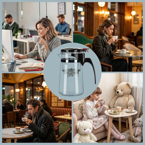 DIMONO® Teebereiter für Losen Tee mit Knopf - Tea Maker 450 ml – Bild 3