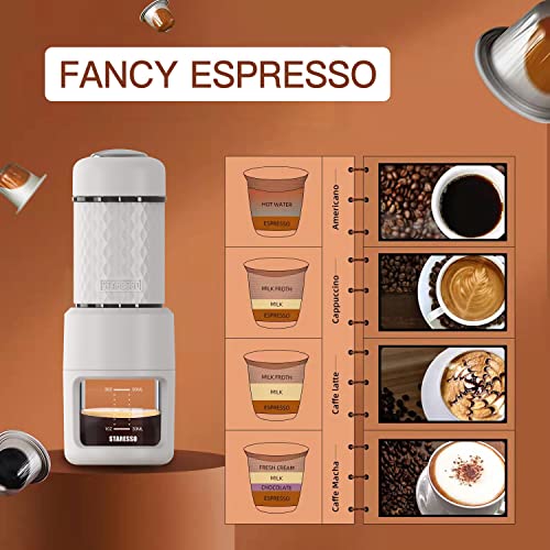 STARESSO Máquina de café espresso portátil SP200, cafetera manual, café molido compatible, cafetera de viaje pequeña que… - Imagen 4