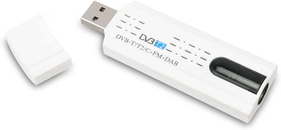 Rybozen Digital DVBT2 USB TV Stick Tuner USB2.0 HDTV Receiver mit Antenne Fernbedienung für DVB-T2 / DVB-C/FM/DAB