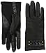 Isotoner Women's Smartouch Stretch Leather Glove with Studded Belt Fleece Lined