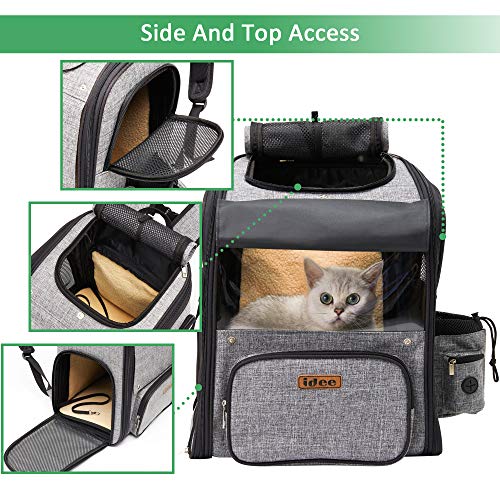 IDEE Expandable Pet Carrier Backpack,Dog Backpack Carrier,Cat Backpack Carrier Mesh Breathable with Transparent Window… - Image 5