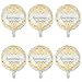 6 Pcs Anniversary Mylar Balloons Round Foil Helium Balloon Happy Birthday Party Decorations Supplies 18 Inch