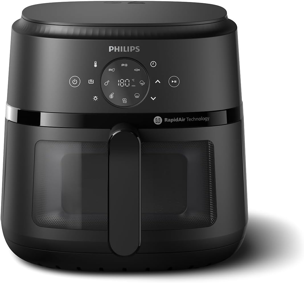 Philips Airfryer Serie 2000 – Friggitrice 6,2L Con Finestrella di cottura, RapidAir, 13 Modalità di Cottura, 90% di Grassi in Meno, Facile da Pulire, Touchscreen, Risparmio Energetico (NA230/00)