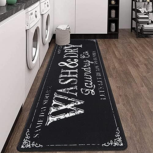 Pauwer Farmhouse Laundry Room Rug Runner 2'x6' Non Slip Kitchen Floor Mat Laundry Rugs and Mats Decor Washable Runner Rug Entryway Rug Runner for Laundry Room Kitchen Entryway
