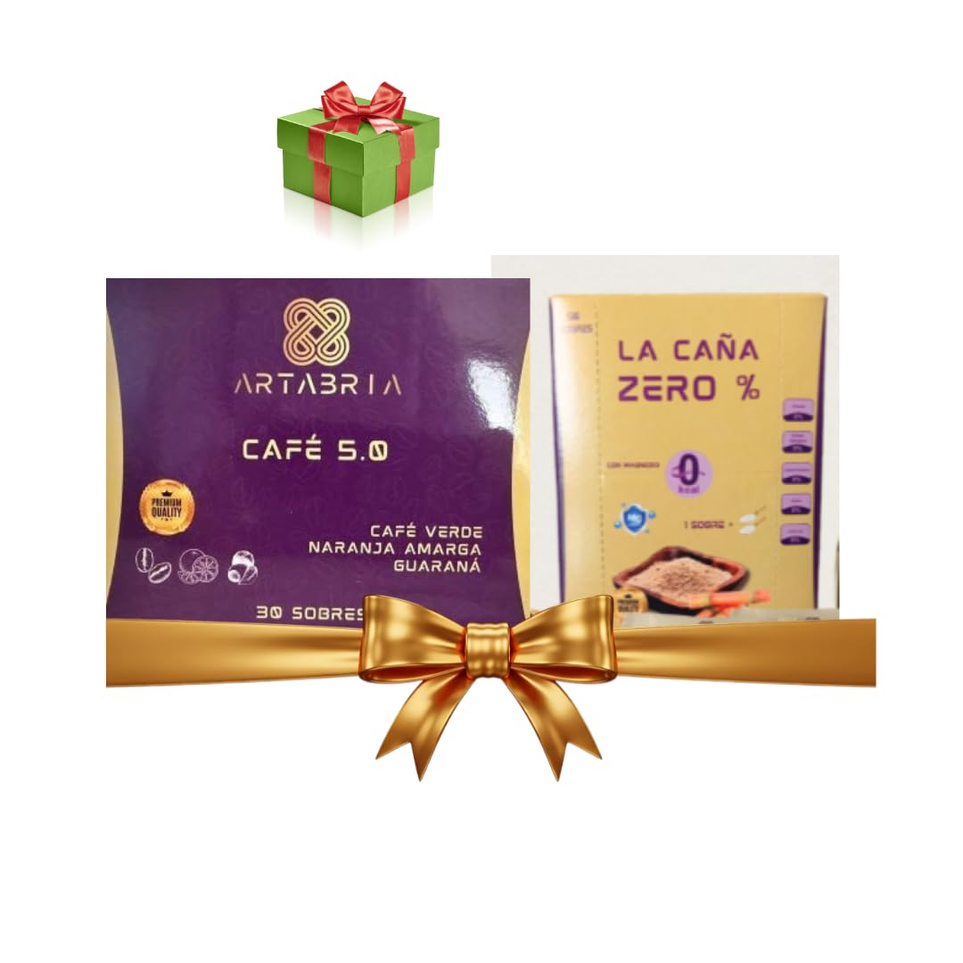 Pack Artabria Caña Zero Endulzante + Café 5.0 (30 sobres) | Incluye bonito regalo de cortesia