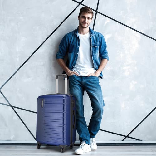 Image of Safari Magnum Incite Set of 2 (Cabin + Large) Trolley Bags Hard Case Polycarbonate 4 Wheels 360 Degree Wheeling Luggage, Travel Bag, Suitcase for Travel, Trolley Bags for Travel, Midnight Blue