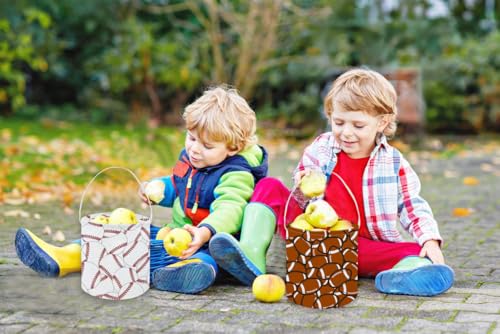 Image of Football Bucket,Kids Basket, Small Gift Basket with Handles for Kids Room Decor.Toy Bucket.(Football)