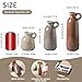 Ceramic Vases Set of 3, Neutral Rustic Farmhouse Vase with Handle, Decorative Flower Vases Home Decor Modern Boho Pampass Vase for Table Mantel Entryway Shelf Living Room Kitchen Bathroom - Brown