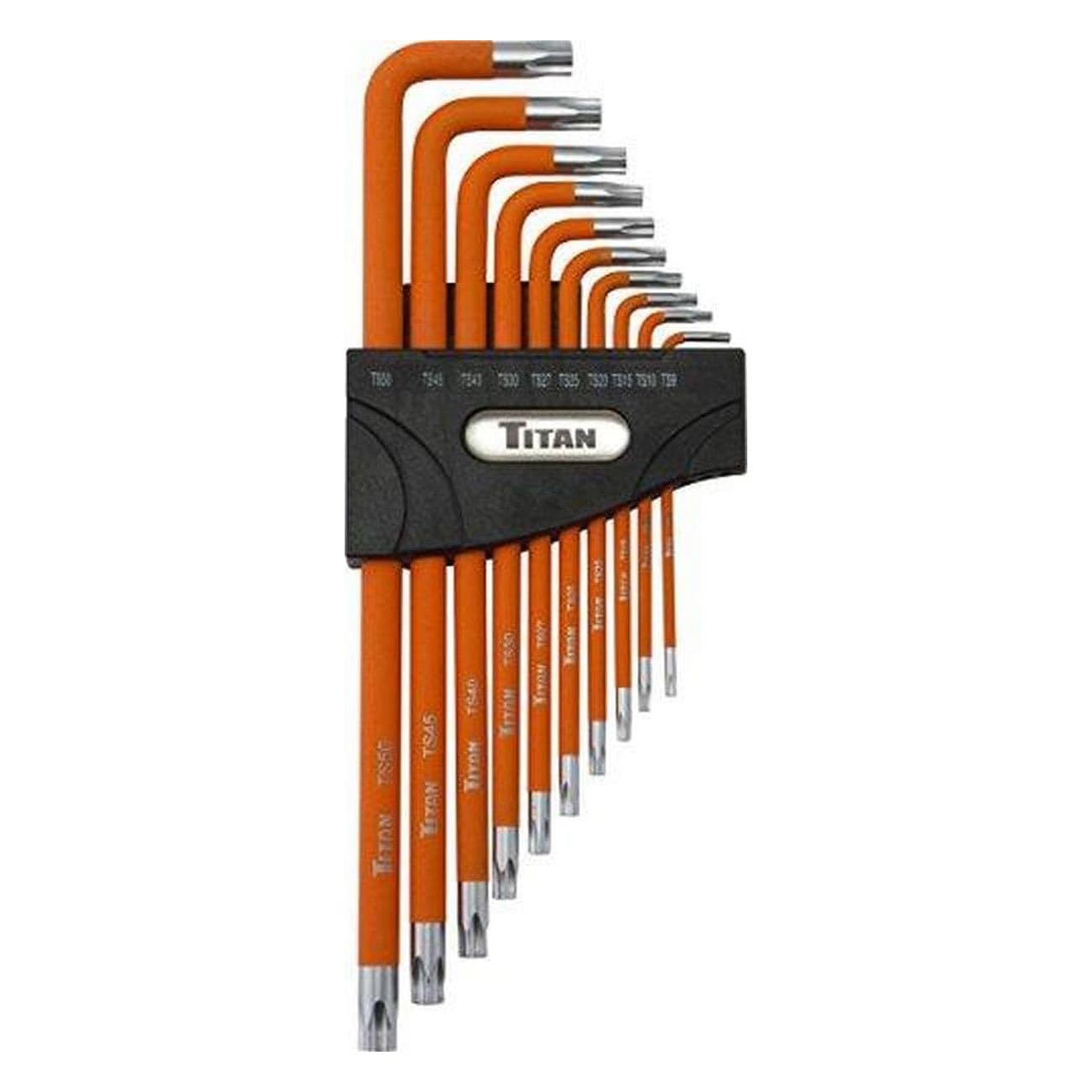 Titan 12734 10 Piece 5-lobe Tamper Resistant L-shaped Wrench