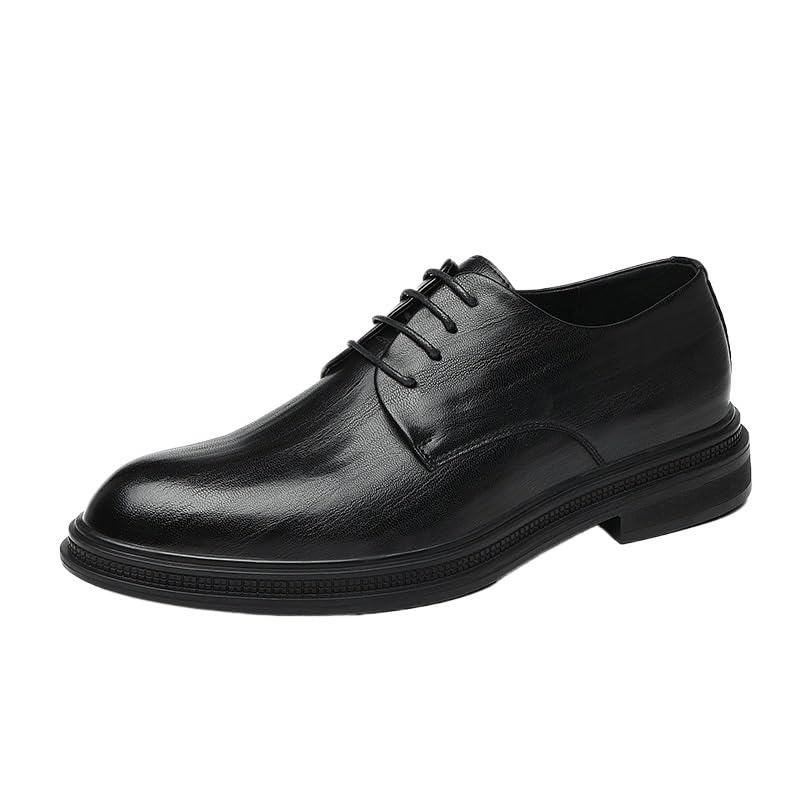 Formal Shoes for Men Breathable Lace Up Groom Wedding Shoes Men's Leather Shoe British Business Dress Pointed Toe Non-Slip Men