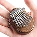 8 Key Mini Kalimba Thumb Piano Wooden Symmetry Marimba Finger Harp Instrument Musical Pendant Gift for Kid Adult (D)