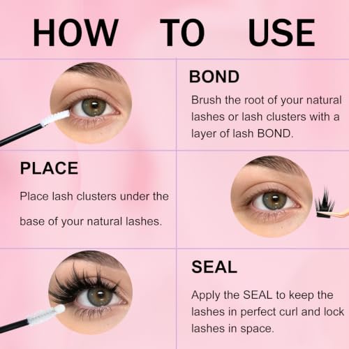 Image of Lash Clusters Kit Spikes Manga Eyelash Clusters Fairy Anime Bottom Individual Lashes with Lash Bond and Seal Remover Tweezers Brush (Kit Spiky /Bottom,0.07D-10-16mm)