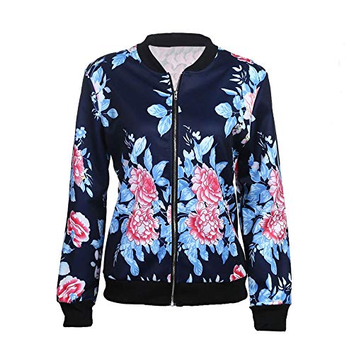 Women Retro Flower Floral Print Jacket 
