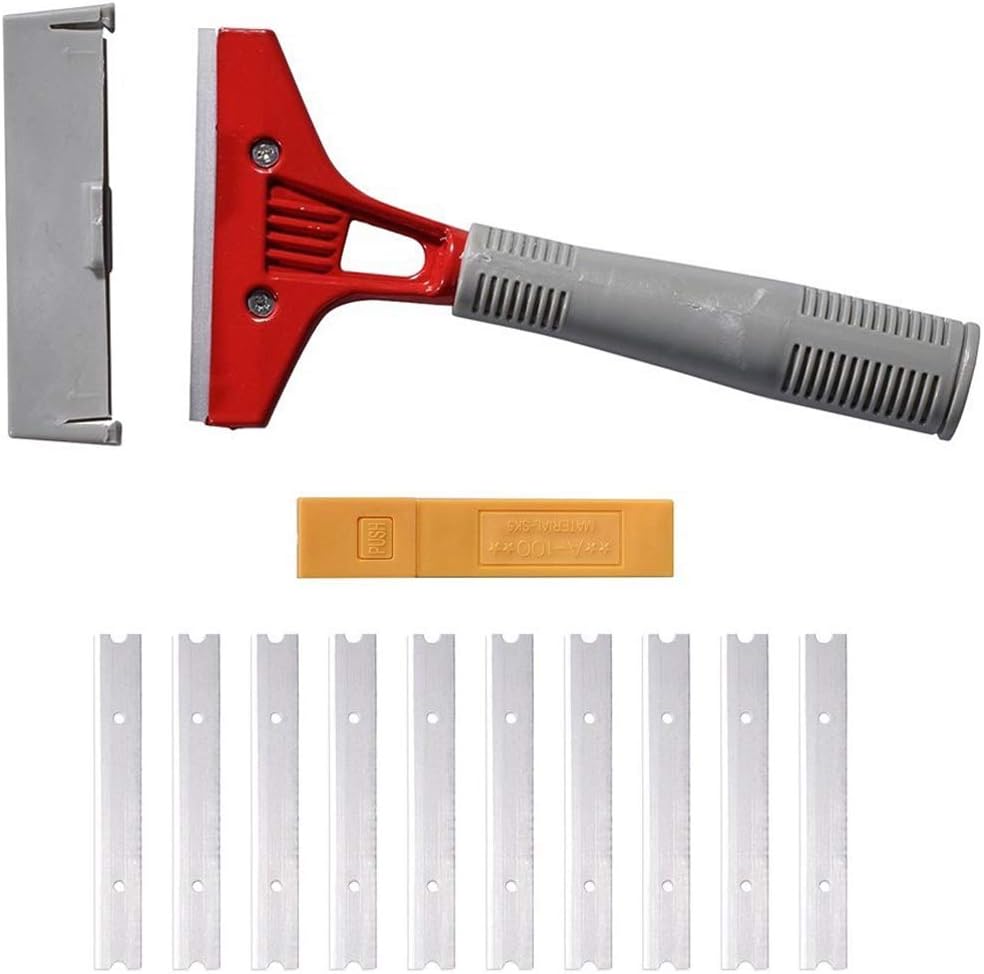 Kaiying Stainless Steel Flooring Scraper Clean Shovel with 10 Replacement Blades (one Size)