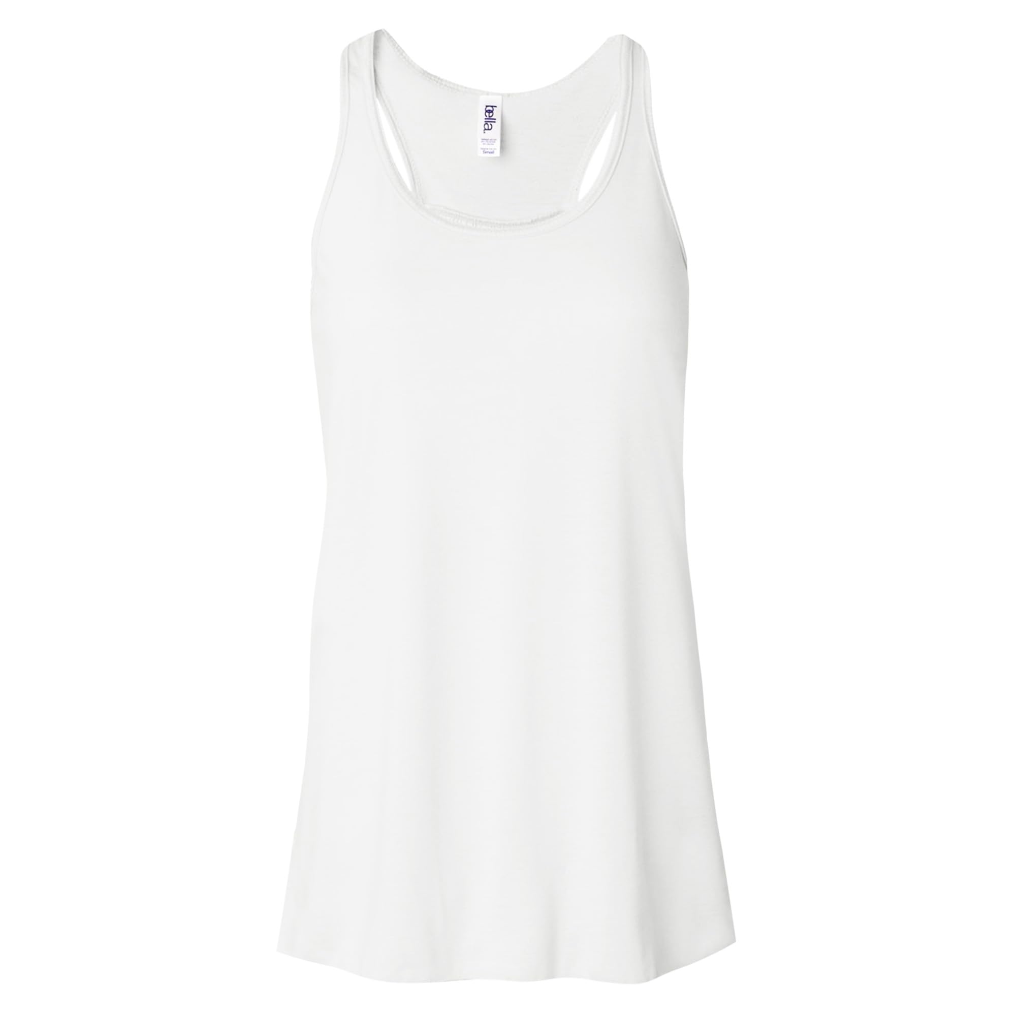 Bella Ladies/Womens Flowy Racerback Tank Top (L) (White)