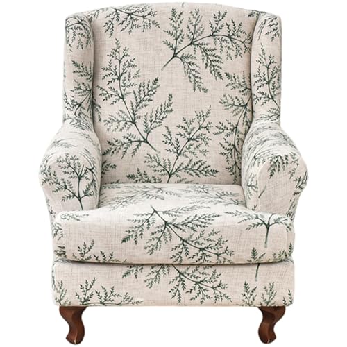 Funda para sillón de orejas elástica lavable antideslizante 2