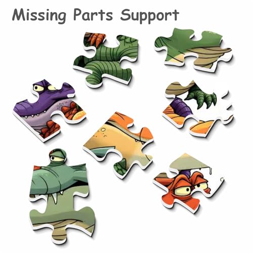 Crocodile Family Puzzles for Adults 1000 Pieces, Funny Cute Animal Jigsaw Puzzles, Challenging Crocodiles Art Puzzle as Home Wall Decor miniatura 7