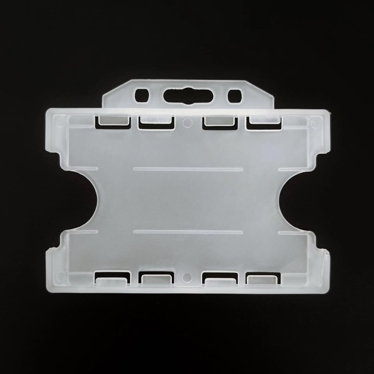 Happy Soul ID Card Badge Holders, Horizontal 86mm x 54mm, Rigid Plastic, Clear, Pack of 10 (Opaque)