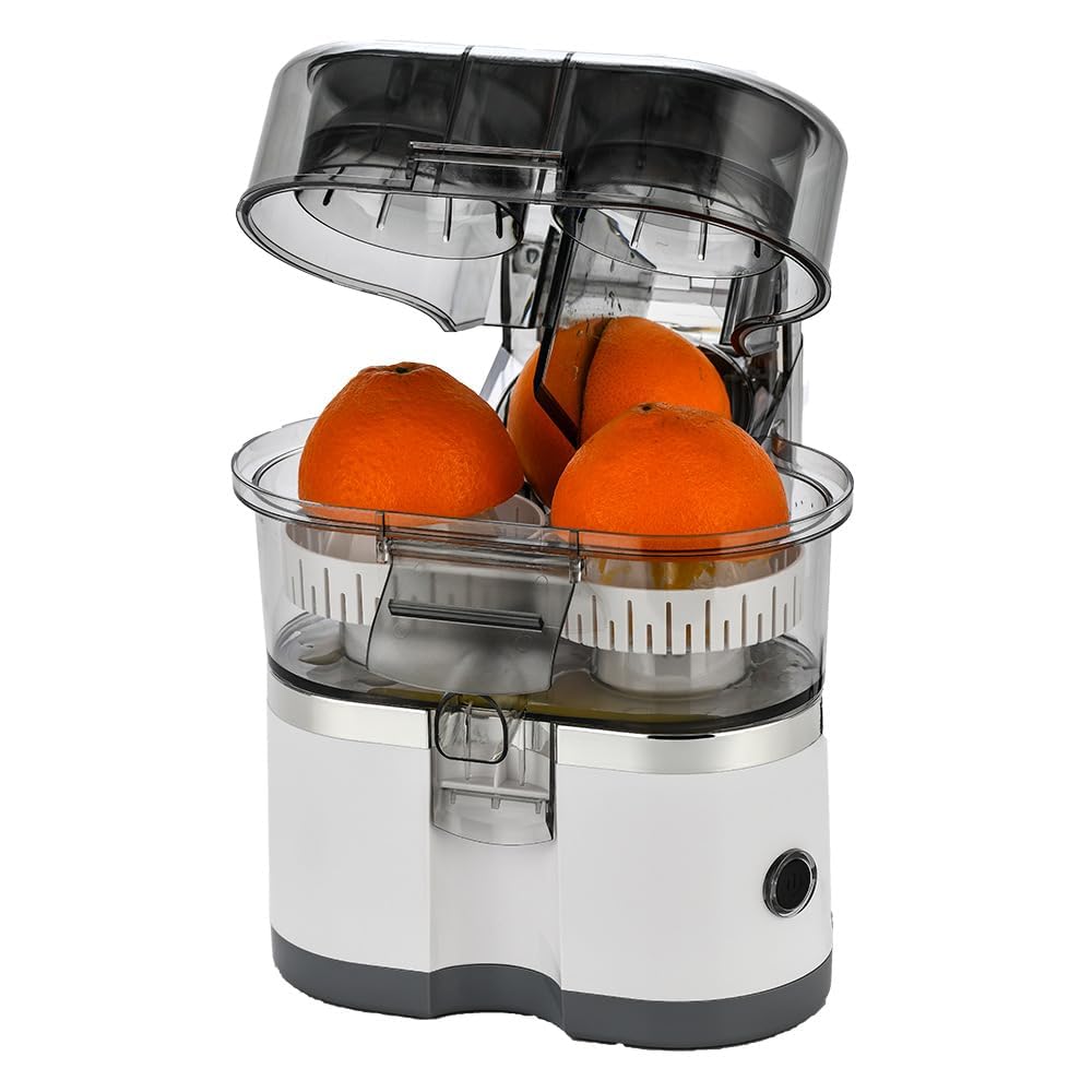 Dual-Head Electric Citrus Juicer, Hands-Free Automatic Orange/Lemon Squeezer, 100W Fast USB Powered, Easy Clean, for Home & Kitchen