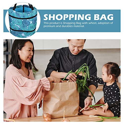 BESTonZON Zusammenklappbare Trolley-Taschen Zusammenklappbare Einkaufstasche Mit Rädern Faltbarer Einkaufswagen… – Bild 7