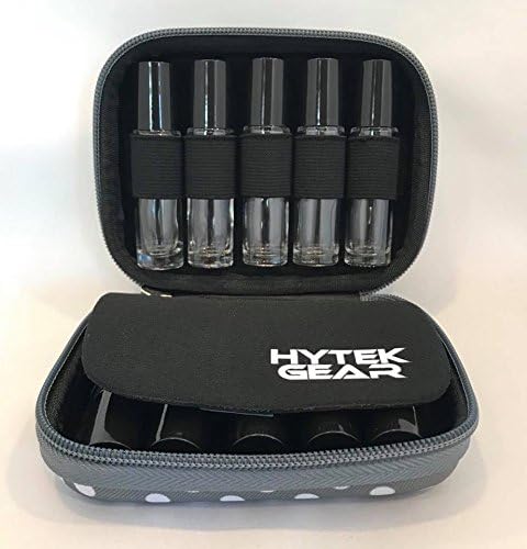 Essential Oil Carrying Case Holds 10 Bottles Perfect for Roller Bottles 5ml - 10ml Multiple Colors! (2 Pack, Gray Polka Dot)