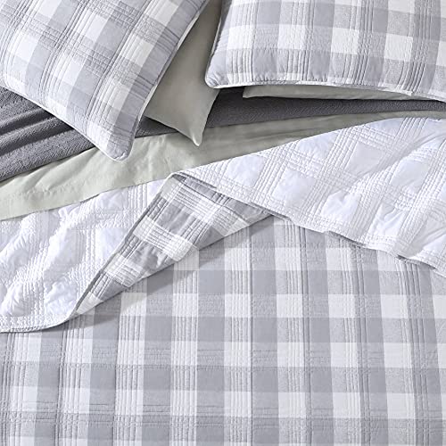 Eddie Bauer Home | Lakehouse Collection | Quilt Set - 100% Cotton, Reversible, Medium Weight Bedding With Matching Shams, Daybed, Grey #TOP4
