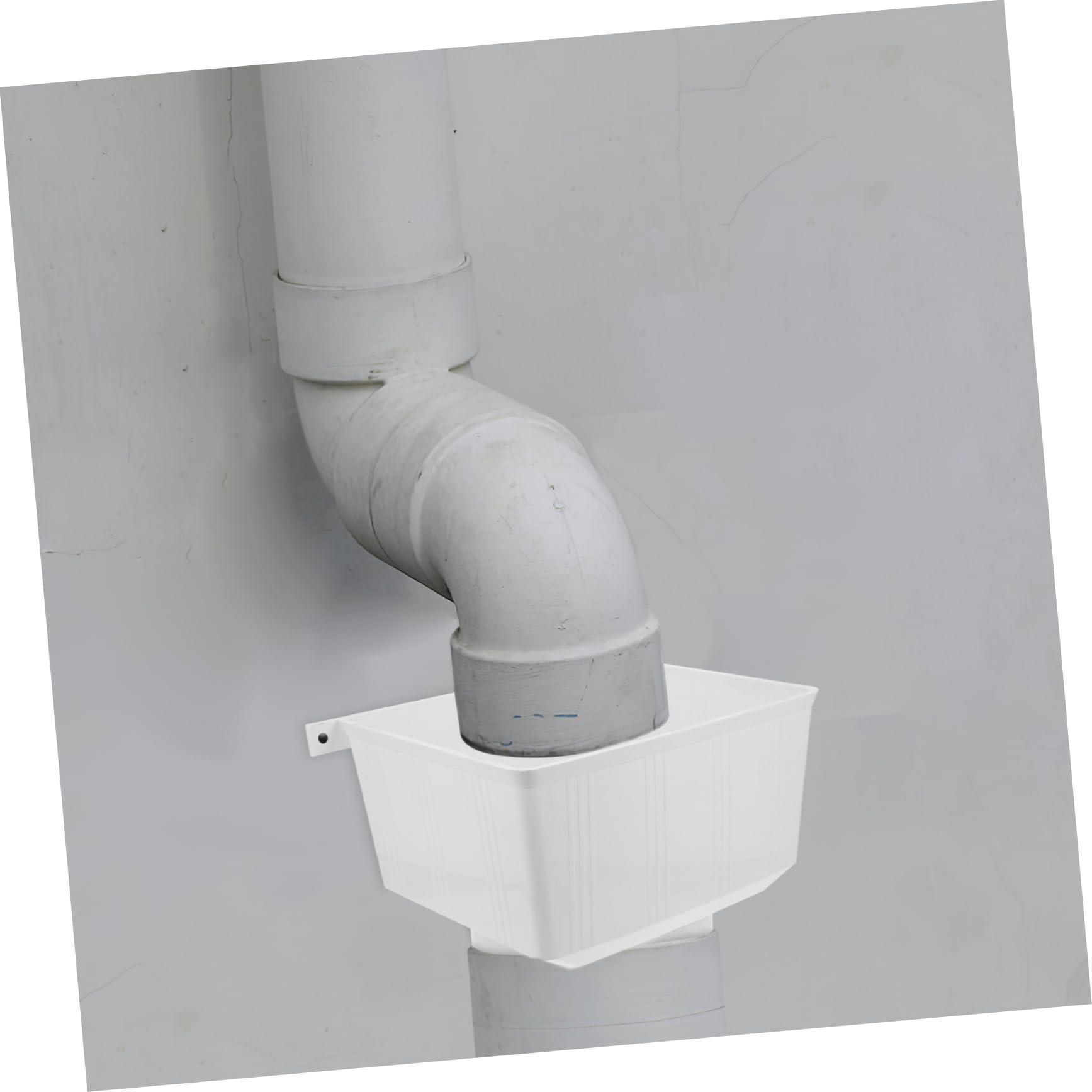 Conector de Bajante para Canalón de Agua de Lluvia Pvc Blanco | Adaptador de Drenaje para Bajante, Accesorio de Techo para Canalón y Desagüe, Fácil de Usar