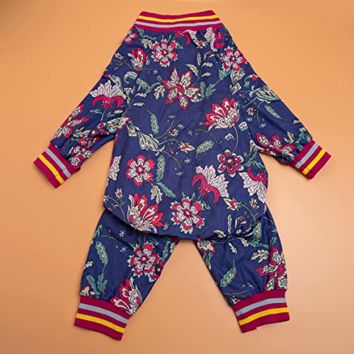 Lovinpet Large Dog Surgery Suit, Post Operative Protection Dog Pajamas, Coverage Anti-Shedding Dog Jumpsuit, Lightweight Suede Floral Plum Prints As Dog Sweater Bottoming For Large Dogs Apparel Xxl #TOP6