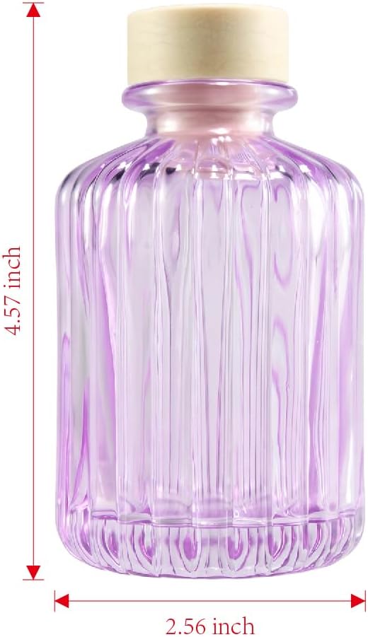 Set of 4 Reed Diffuser Bottle Decorative Bottle Fragrance Empty Glass Bottle Aromatherapy Glass Bottle