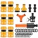 Produktbild Gartenschlauch Verbindungsstück Kit,Wasserschlauch Schlauchverbinder,Schläuche Schlauchanschluss 3/4 & 1/2 Zoll,Doppelstecker Schlauchkupplung,Hahnverbinder Anschluss Wasserhahn mit Schlauchschellen
