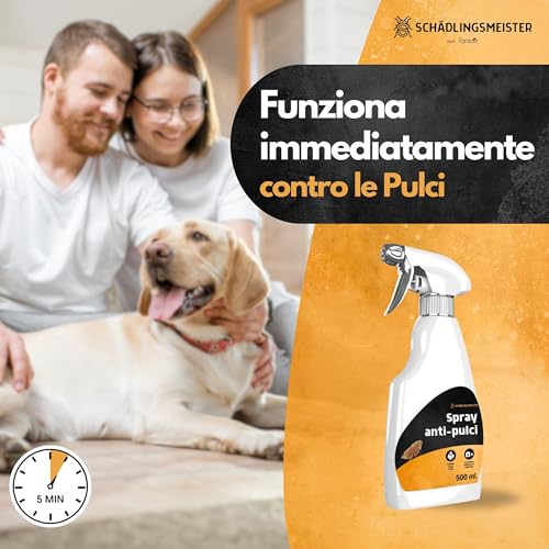 Panteer ® Anti Flea Spray 500ml - Contro le pulci in casa - Senza permetrina - Altamente efficace grazie all'acetamipride - Made in Germany - 3