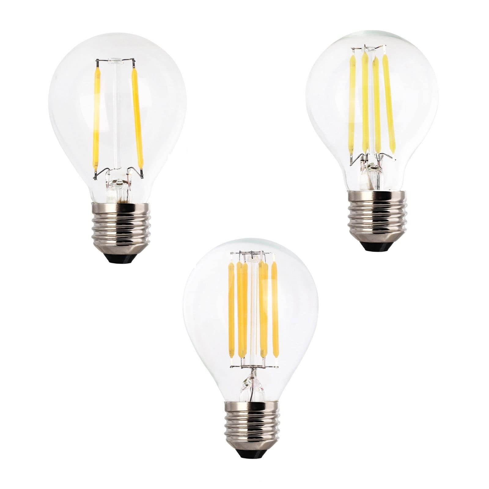 1fortunate Lights 10pcs / Lot Edison Retro E12 E27 E14 Regulable G45 A60 2W 4W 6W 8W LED Lámparas de filamento de la luz de la Bombilla Reemplazar incandescentes