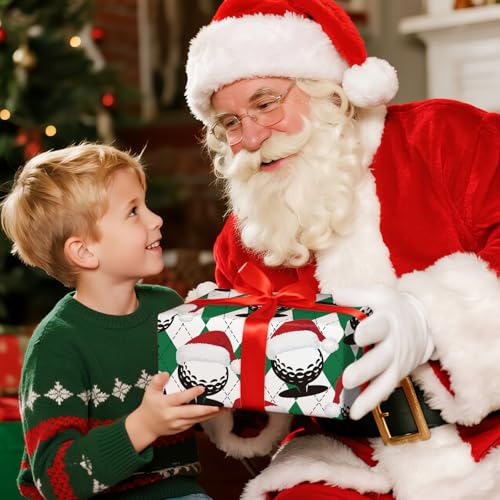 RUSPEPA Golf Christmas Wrapping Paper