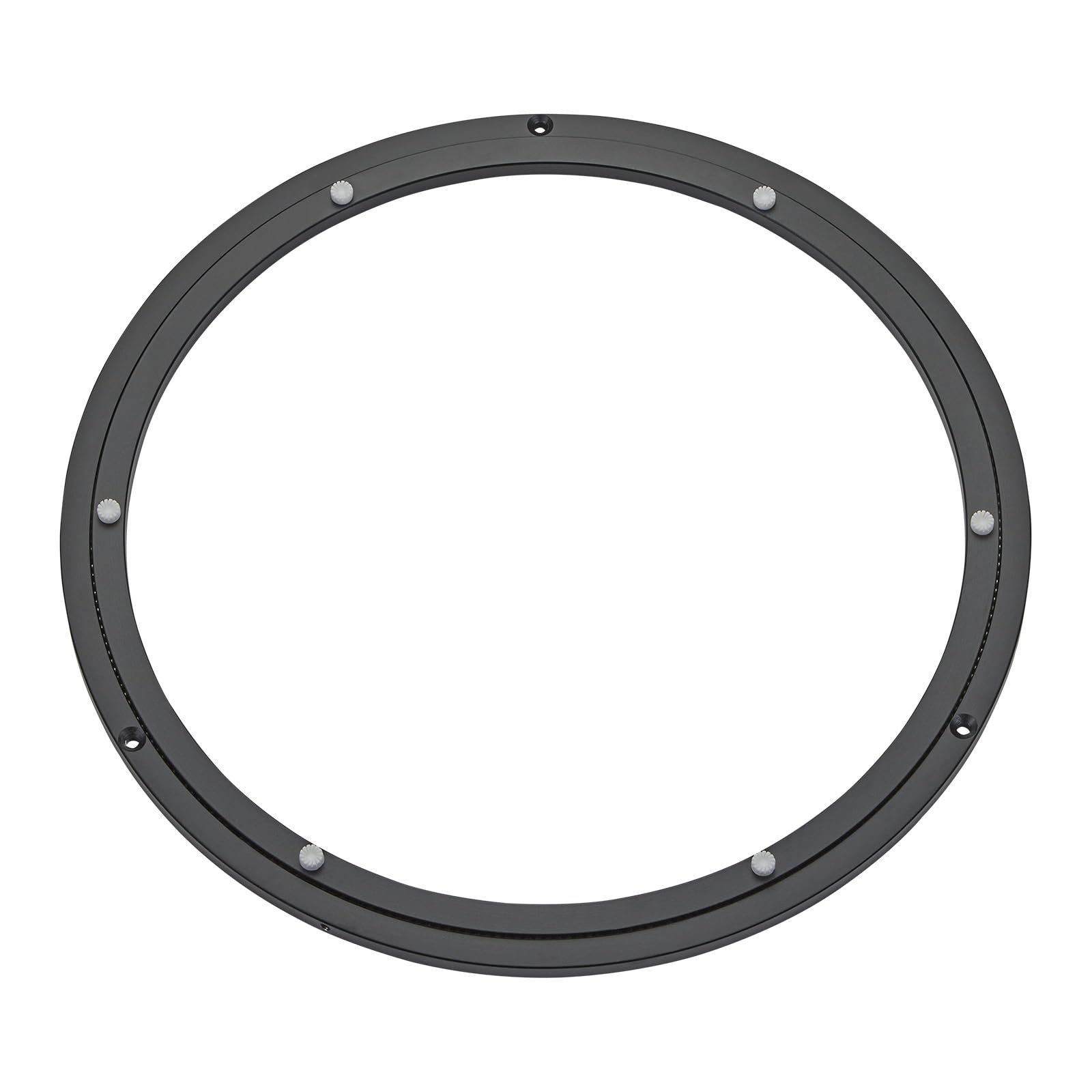 Couronne tournante en aluminium noir Ø 391 mm, charge maximale 100 kg, anneau de rotation robuste, sur roulement à billes, inoxydable Plateau tournant pour table tournante