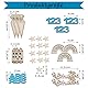 Gleemix Einschulung Konfetti Holz 30 Stück, Schulkind Schulanfang Deko mit 7 Mustern, Tischdeko, Streudeko, für Schuleinführung Schulanfang Einschulung junge Mädchen, Blau, ABC und 123 Holzstreudeko