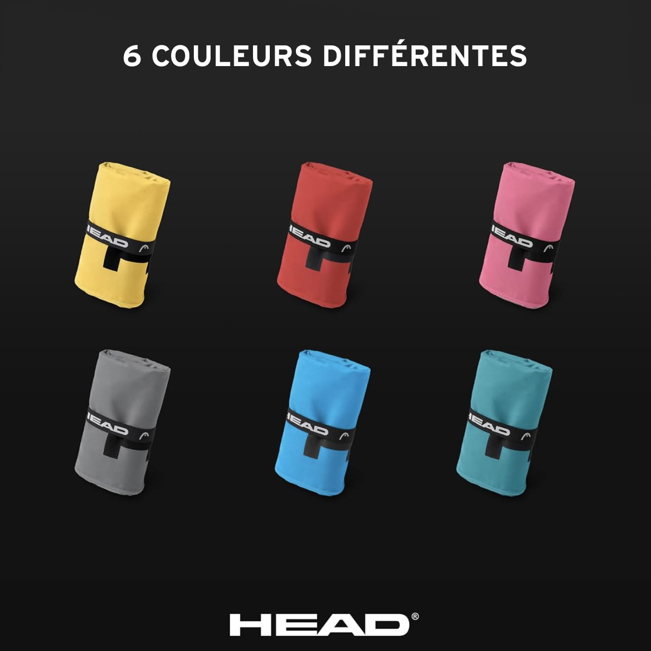 Asciugamano Microfibra HEAD Active - Con Elastico, 40x60 Cm, Rapida Asciugatura, Per Sport E Viaggio - Foto 9