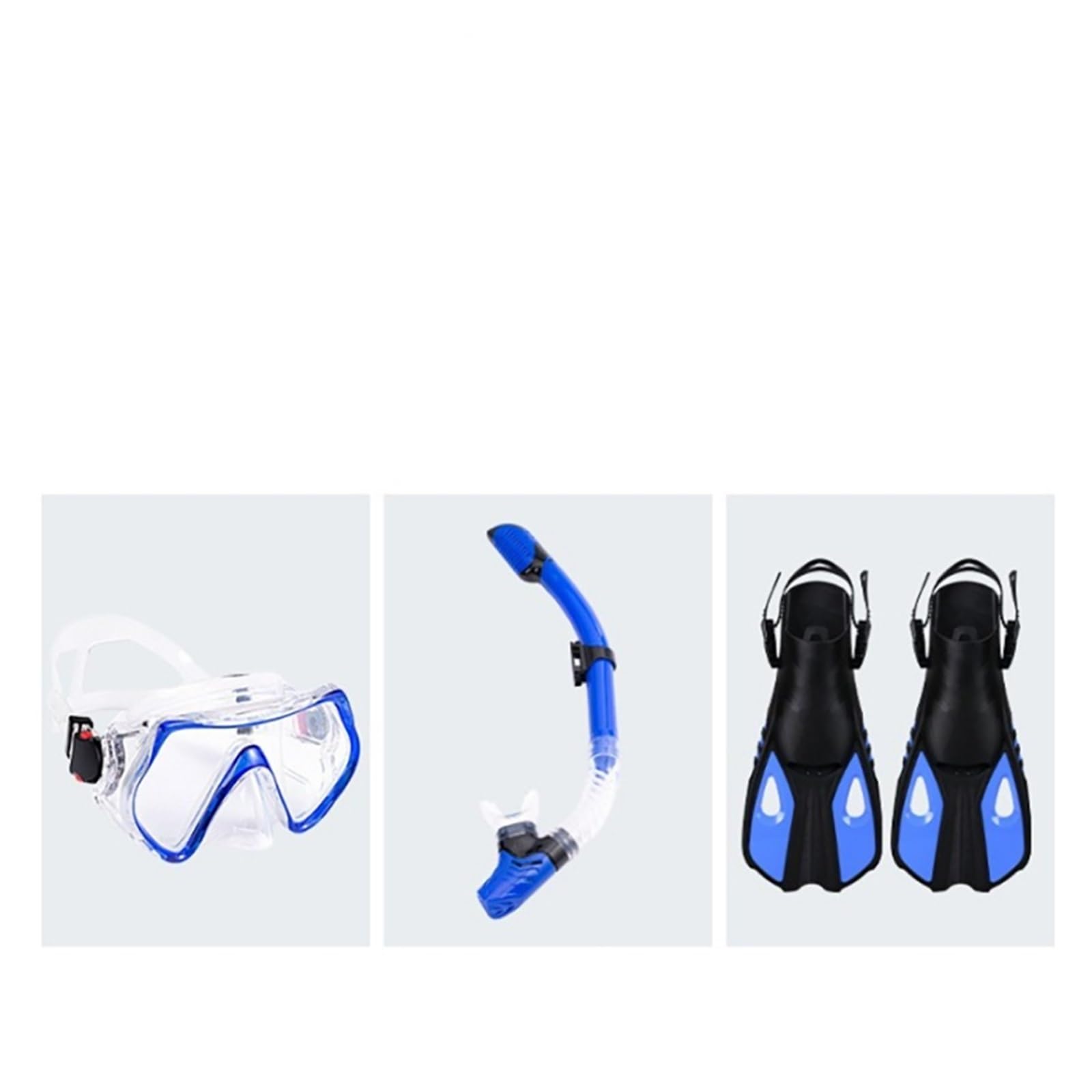 Tanque de Buceo, Aletas Profesionales For Adultos, Gafas De Buceo, Snorkel, Traje Tres Piezas, Máscara Vidrio Templado Antivaho Silicona