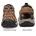 FLARUT Men's Sport Sandals Outdoor Hiking Sandals Closed Toe Leather Athletic Lightweight Trail Walking Casual Sandals Water Shoes (C-Brown,42)