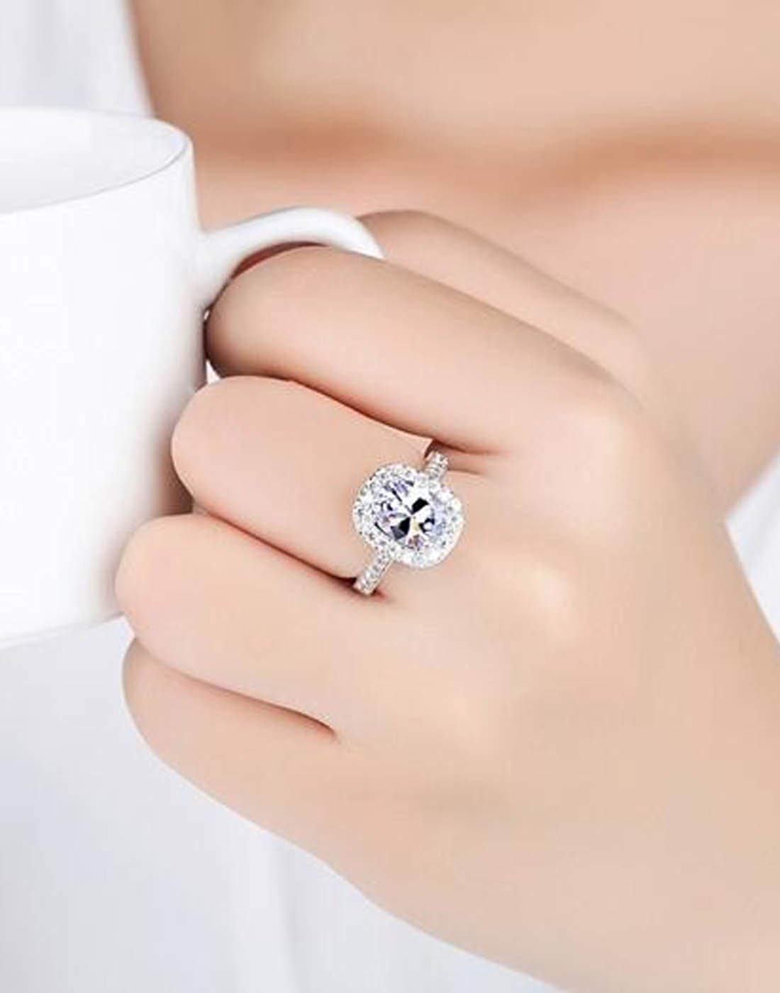 AAA Solitaire Plated Ring (9851r)