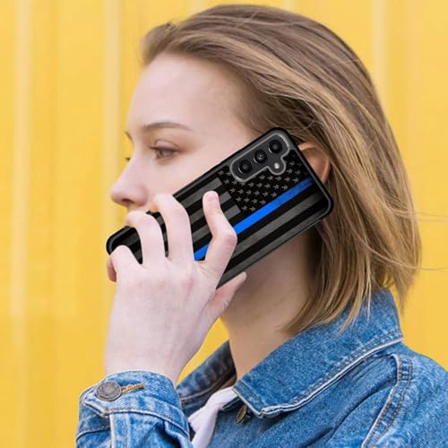 Vobber for Galaxy A16 5G Case,Slim Anti-Scratch Architecture TPU Shockproof Protective Case Cover for Samsung Galaxy A16 5G 6.7" 2024,Thin Blue Line American Flag - image 6