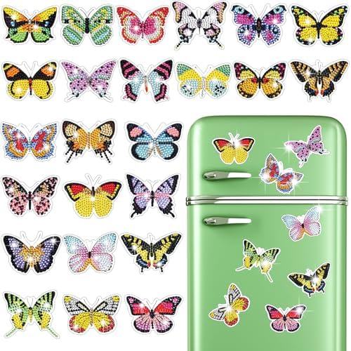 Kit Peinture Diamant Aimants Frigo - 6 Motifs Animaux, DIY, Pour Adultes Et Enfants